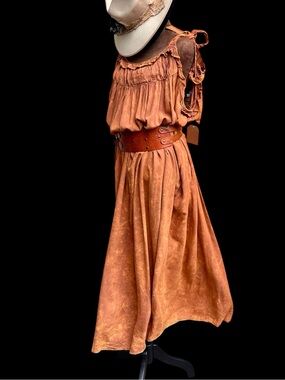 Long Boho Rust Maxi Dress